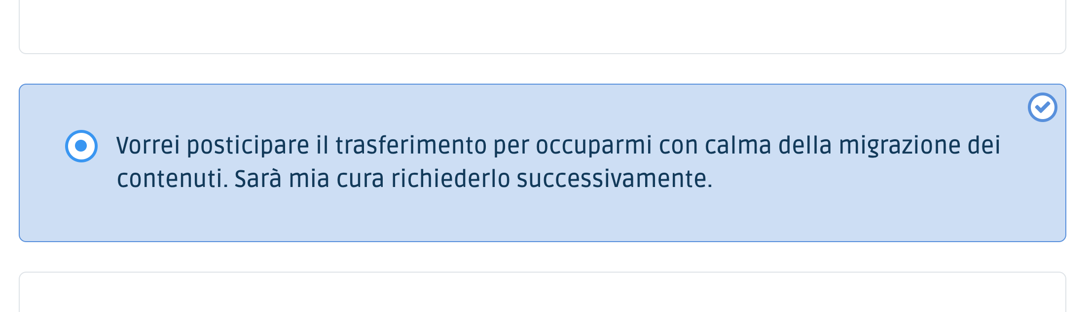 store-posticipa-trasferimento opzione dello store Ergonet che permette di posticipare il trasferimento del dominio